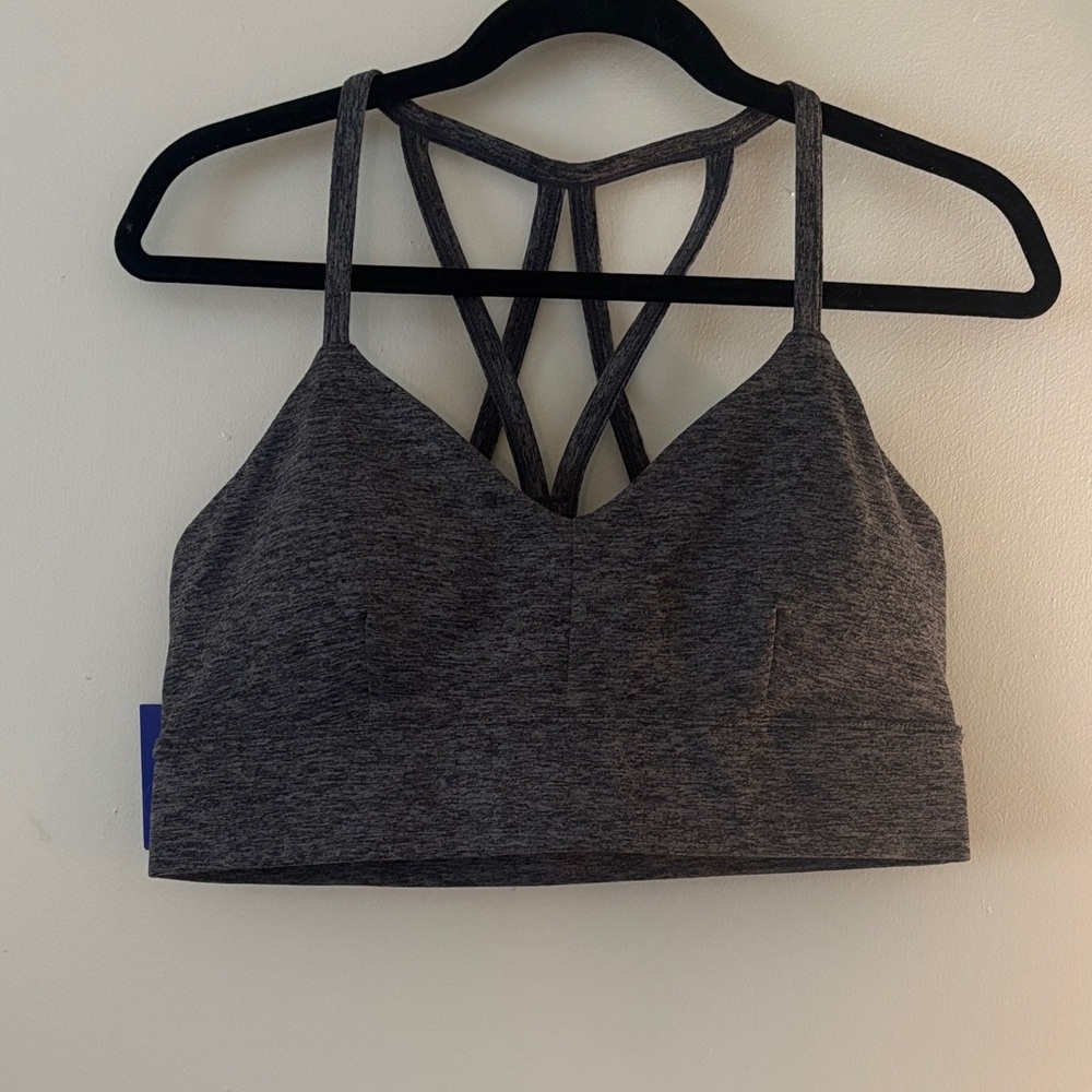 JoyLab Charcoal Strappy Sports Bra